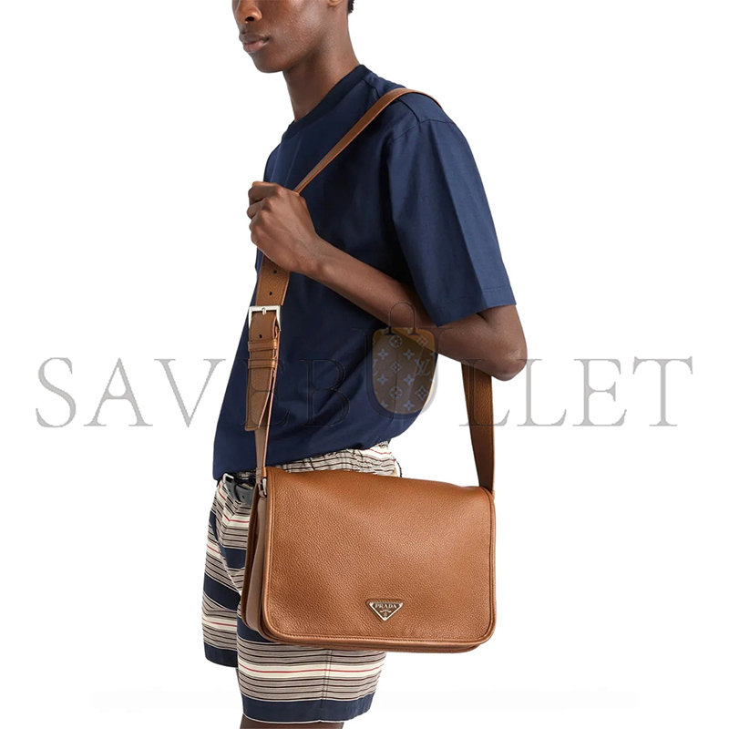 PRADA LEATHER MESSENGER BAG 2VD075 (30*20*9cm)